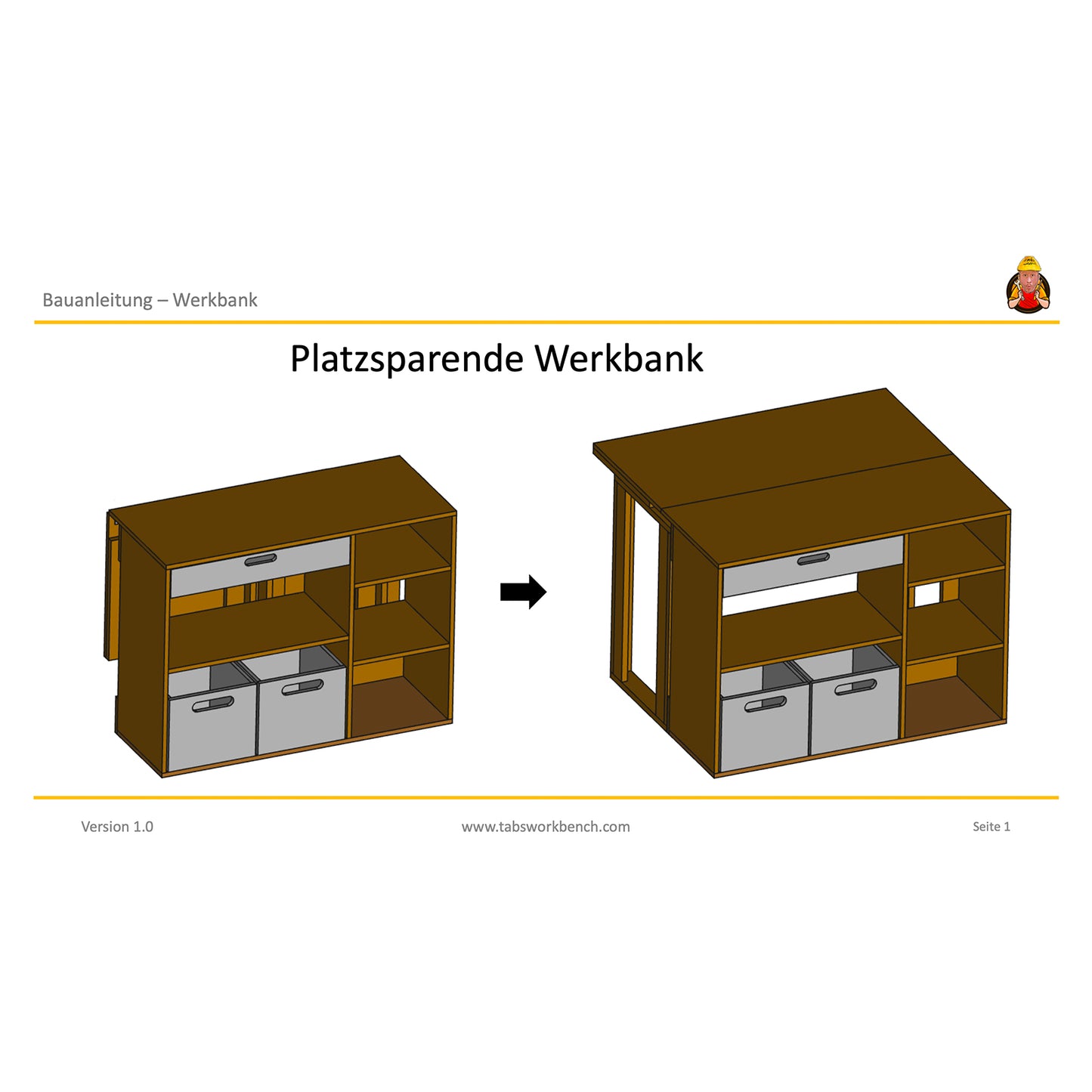 Bauanleitung - Platzsparende Werkbank