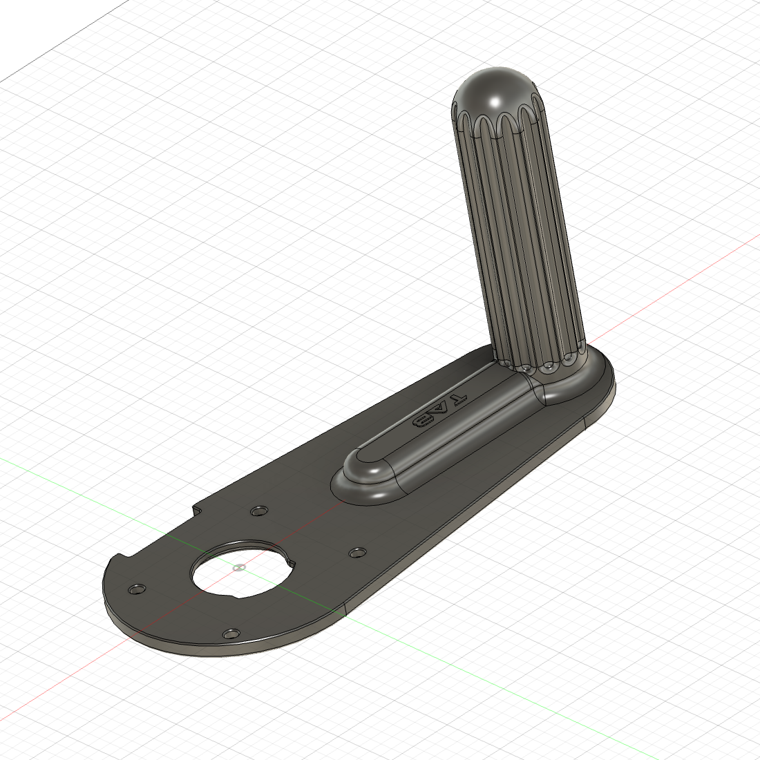 Fräsplatte mit Griff für Makita,Katsu u. Anesty Fräse als STL Datei