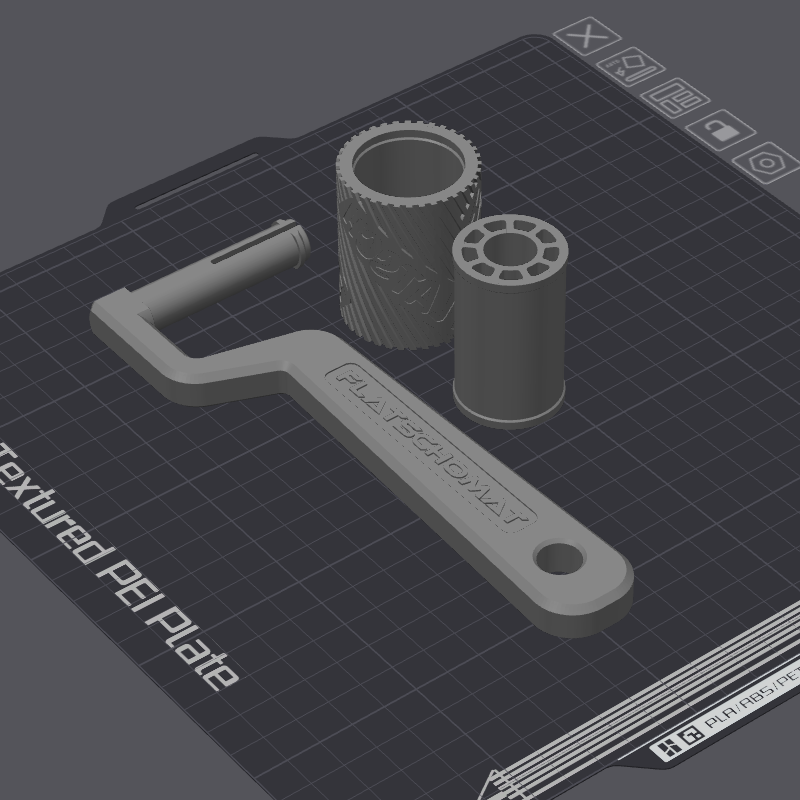 Leimroller - Tab FLATSCHOMAT als STL Datei