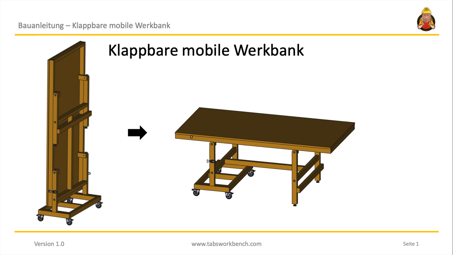 Bauanleitung - Klappbare mobile Werkbank