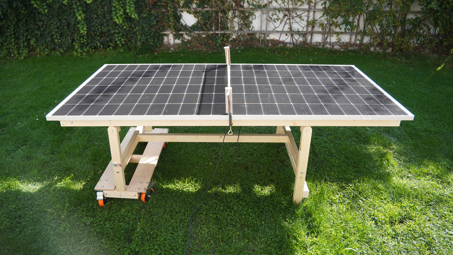 Bauanleitung - Klappbare mobile Tischtennis Platte mit Solarpanel