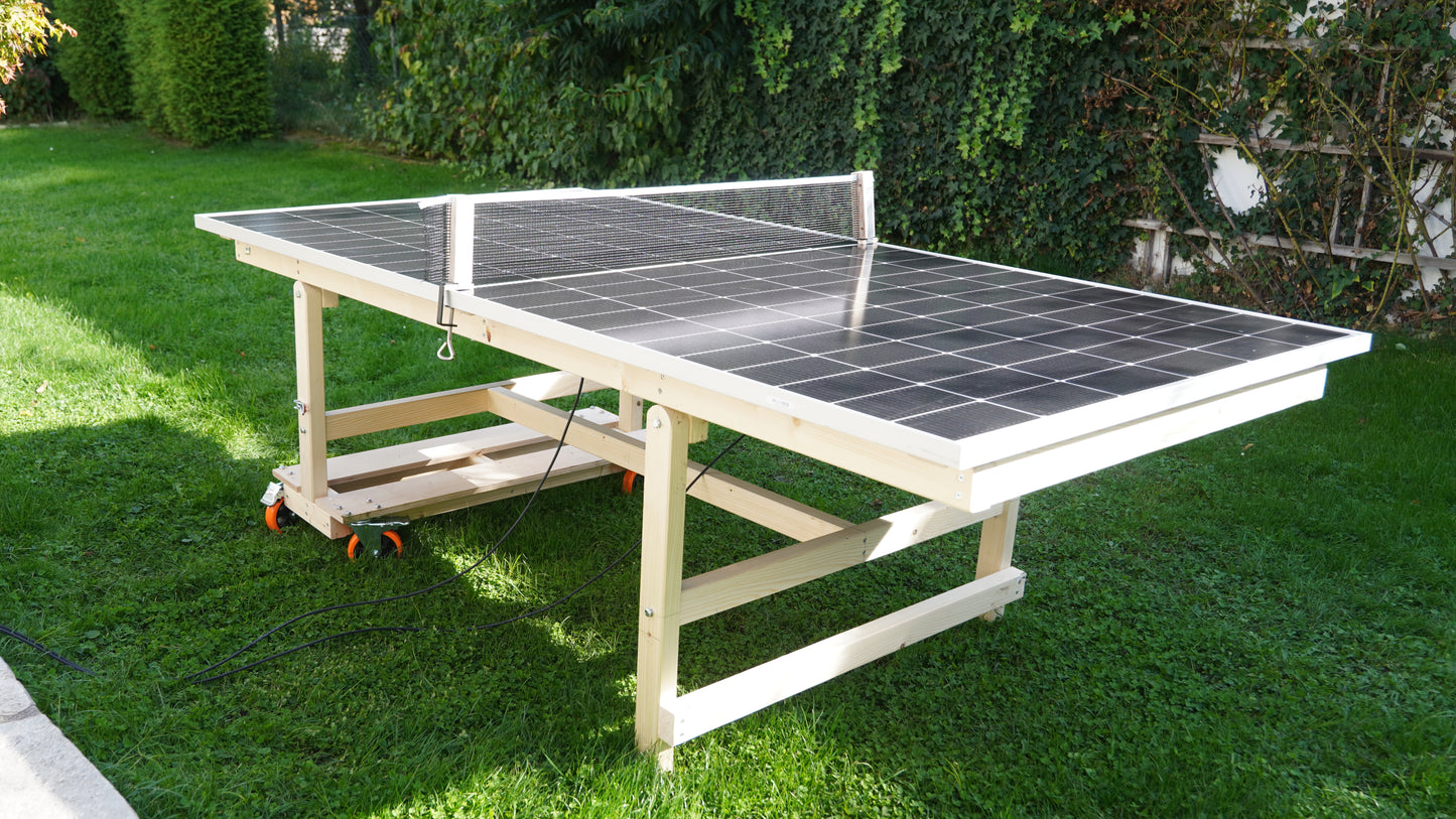 Bauanleitung - Klappbare mobile Tischtennis Platte mit Solarpanel